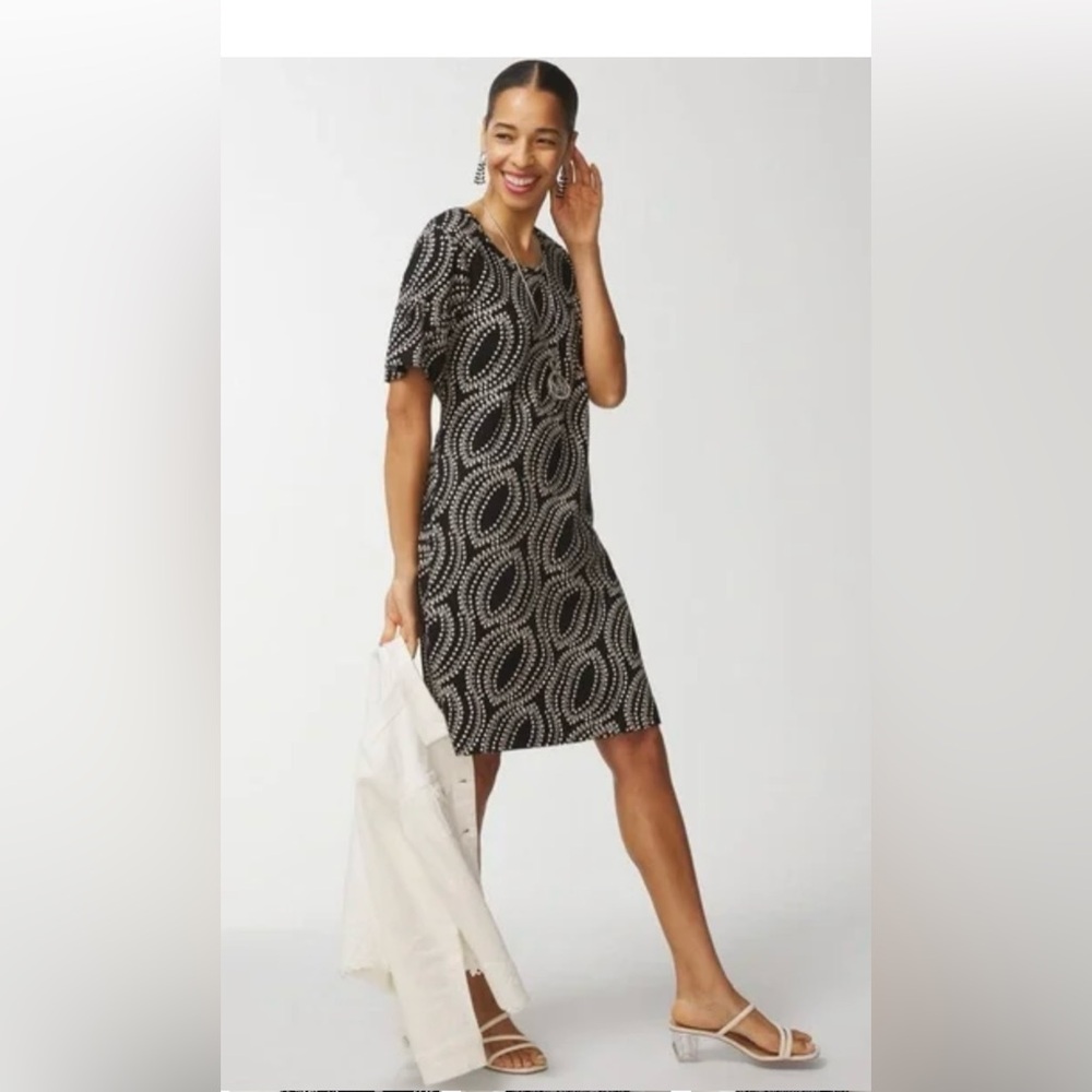 CHICO’S NWT 4 / XXL Algiers Paisley Ruffle Sleeve Knee Length Pocket Dress 22